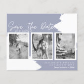 BUDGET Verlobung Foto Save the Date DustyBlue (Vorderseite)