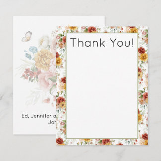 Budget, Vibrant Garden Baby Shower Danke Mitteilungskarte