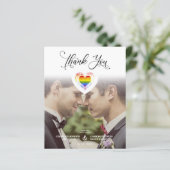 Budget Vielen Dank, LGBT Rainbow Pride Heart Foto (Stehend Vorderseite)