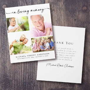 Budget Vier Foto Beerdigung Danke Flyer