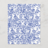 Budget Viktorianisch Blue Bridal Dusche Einladung Flyer (Hinten)