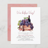 Budget Vino vor Vows Bridal Dusche Einladung (Vorne/Hinten)