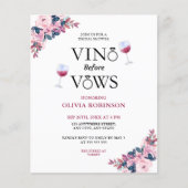 Budget Vino vor Vows Bridal Dusche Einladung Flyer (Vorne)