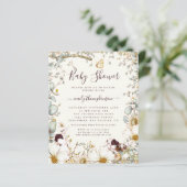 Budget Vintag Bunnies Kinderdusche Einladung (Stehend Vorderseite)