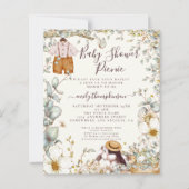 Budget Vintag Bunny Boy Baby Showdusche Picnic Ein (Vorderseite)