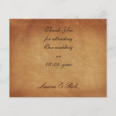 Budget Vintag Map Wedding Dankeschön Karten (Rückseite)