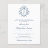 Budget Vintag Regency Wappen Hochzeitseinladung (Vorderseite)