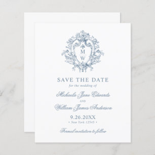 Budget Vintag Regency Wappen Wedding Save the Date