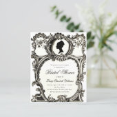 Budget Vintag Rokoko Regency Brautparty Einladung (Stehend Vorderseite)