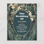 Budget Vintage Floral Art Nouveau Hochzeit (Vorderseite)