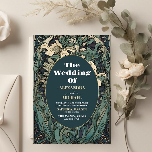 Budget Vintage Floral Art Nouveau Hochzeit