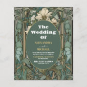 Budget Vintage Floral Art Nouveau Hochzeit (Vorderseite)
