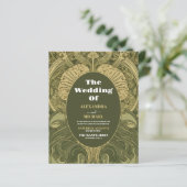Budget Vintage Floral Art Nouveau Wedding (Stehend Vorderseite)