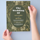Budget Vintage Floral Art Nouveau Wedding Flyer (Hand)