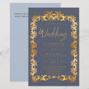 BUDGET Vintage Gold gerahmte niedrige Hochzeitsein