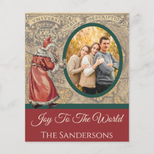 Budget Vintage Karte Freude an der Welt Weihnachts