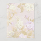 Budget Vintage Lila Bridal Tee Party Einladung (Rückseite)