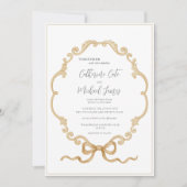 Budget Vintage Rahmen Elegante Hochzeit Einladung (Vorderseite)