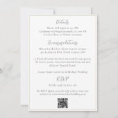 Budget Vintage Rahmen Elegante Hochzeit Einladung (Rückseite)