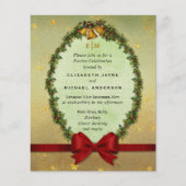 Budget Vintage Weihnachtsfeiertage Rote Gold Einla (Vorderseite)