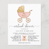 Budget Virtual Baby Dusche Retro Carriage Pink (Vorderseite)