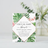 Budget Virtual Baby Dusche Tropical Palm (Stehend Vorderseite)