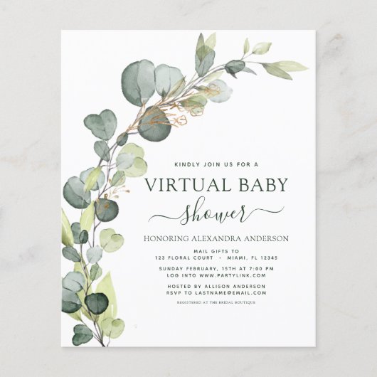 Budget Virtual Baby Duwer Greenery Eucalyptus (Vorderseite)