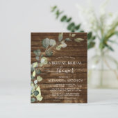 Budget Virtual Brautparty - Einladungen für Grünfl (Stehend Vorderseite)