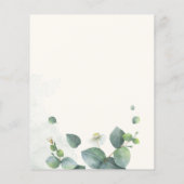 Budget Virtual Brautparty Eukalyptus Greenery Flyer (Hinten)