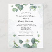 Budget Virtual Brautparty Eukalyptus Greenery Flyer (Vorne)