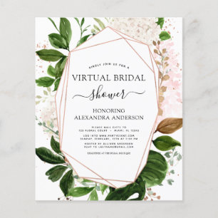Budget Virtual Brautparty Grüne Rose Gold