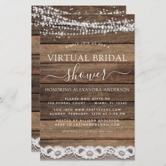 Budget Virtual Brautparty Rustikale Bauernstube (Vorne/Hinten)