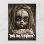 Budget Voodoo Puppe Adult Halloween Einladung (Vorderseite)