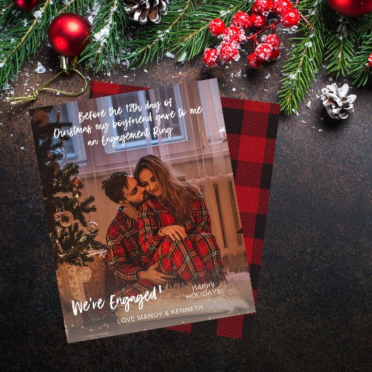 Budget vor dem 12. Weihnachtsfest Verlobtes Foto