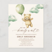 Budget Vorwarte grüne neutrale Babydusche (Vorderseite)