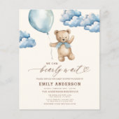 Budget Vorwarte neutrale Blue Boy Baby Dusche Flyer (Vorne)