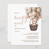 Budget Vorwarte Teddy Balloons Girl Baby Dusche (Vorne/Hinten)