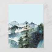 Budget/Wald & Berge Einladung Hochzeit. Flyer (Hinten)