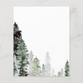 Budget/Wald- Einladung zur Hochzeit. Flyer (Hinten)