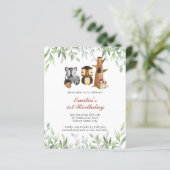 Budget Waldtiere Grüne 1. Geburtstag (Stehend Vorderseite)