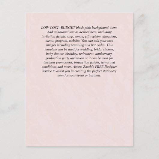 Budget Walima Muslim Wedding Gold Frame einladen (Rückseite)