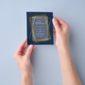 Budget Walima Muslim Wedding Gold Frame einladen Flyer (Gruppe)