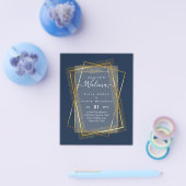 Budget Walima Muslim Wedding Gold Frame einladen Flyer (Einzeln)