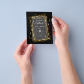 Budget Walima Muslim Wedding Gold Frame einladen Flyer (Gruppe)