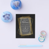 Budget Walima Muslim Wedding Gold Frame einladen Flyer (Einzeln)