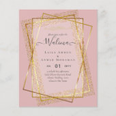 Budget Walima Muslim Wedding Gold Frame einladen Flyer (Vorne)