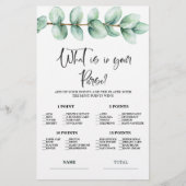 Budget Was in Purse Bridal Game Einladung (Vorderseite)