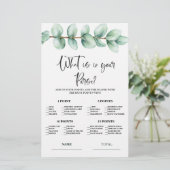 Budget Was in Purse Bridal Game Einladung (Stehend Vorderseite)