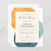Budget Wasserfarbe Aquamarines Brautparty Einladun (Vorne/Hinten)