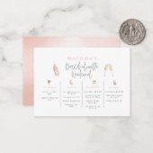 Budget Wasserfarbe Bachelorette Wochenende Mitteilungskarte (Vorderseite/Rückseite Beispiel)